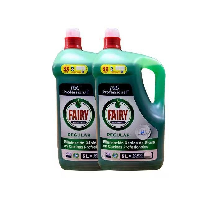 Fairy Profesional Original - Lavavajillas Concentrado (Pack de 2 x 5 Litros)